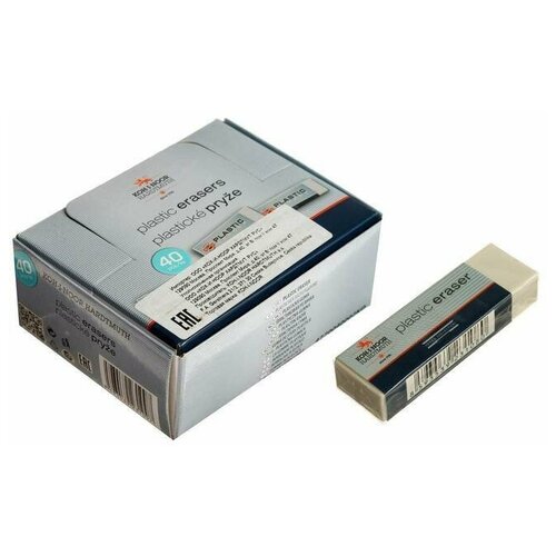 Ластик Koh-I-Noor синтетика PLASTIC 4770 60 х 18 х 12 мм белый индивидуальная упаковка 451₽