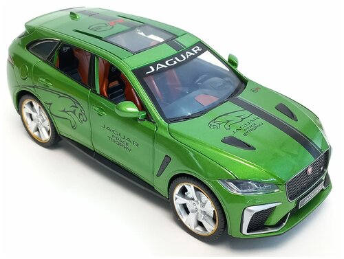 Машинка Jaguar E-Pace металлическая 1:24, свет, звук , открывается люк, складываются зеркала