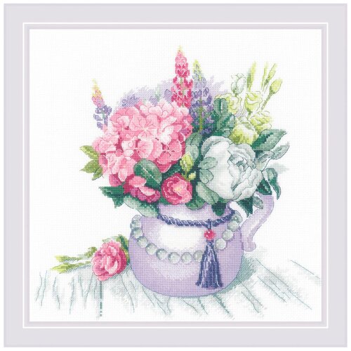 фото 1931 набор для вышивания риолис 'цветочное очарование' 30*30см