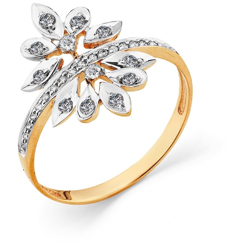 Master Brilliant Золотое кольцо из красного золота с бриллиантом 1-108345-00-00