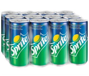 Газированный напиток Sprite 0.33 л упаковка 12 штук ж/б