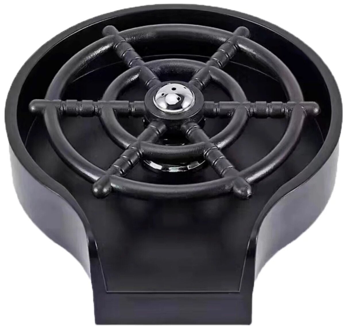 фото Ополаскиватель стаканов д/кухонной мойки, нажимного типа, чёрный, FASHUN. A407-7