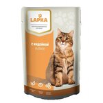 Влажный корм для кошек Lapka с индейкой 85 г (кусочки в соусе), 28 шт. - изображение