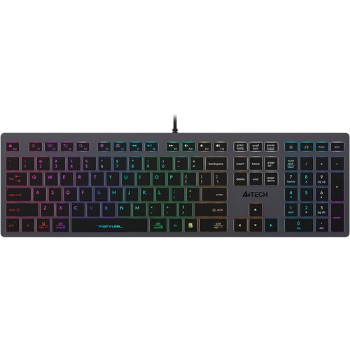 Клавиатура A4TECH Fstyler FX60H серый (FX60H GREY/NEON)