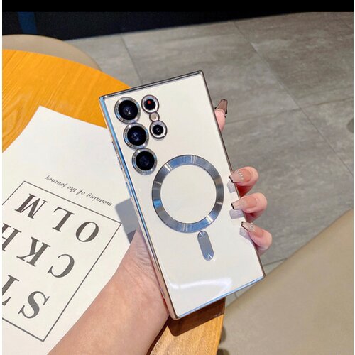 Чехол для Samsung Galaxy S23 Ultra с MagSafe(серебро)