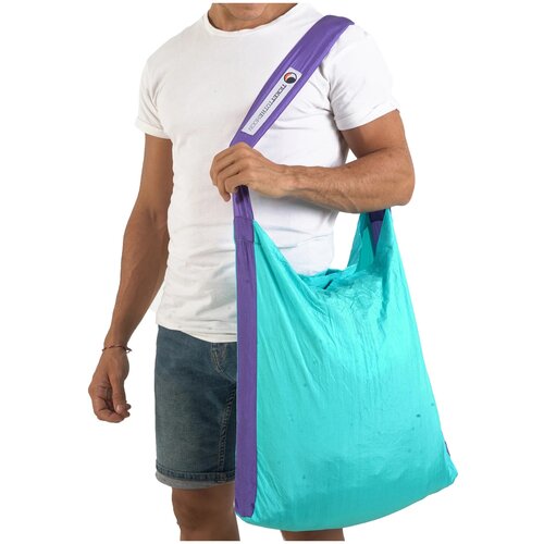 Сумка складная Ticket to the Moon Eco Bag Large (30л.) Turquoise/Purple