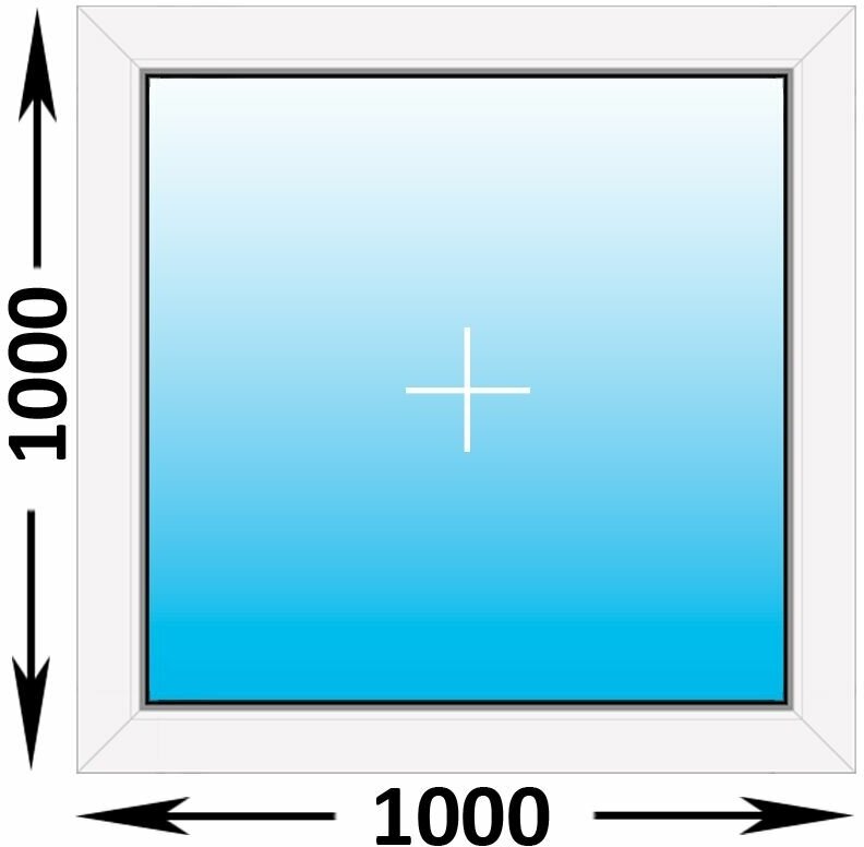 Пластиковое окно Veka WHS глухое 1000x1000 (ширина Х высота) (1000Х1000)