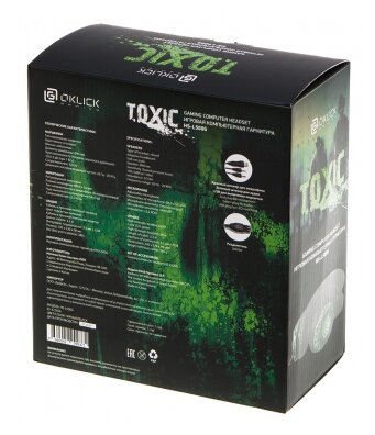 Гарнитура OKLICK HS-L500G TOXIC черный 2.2м мониторы (472656)