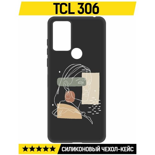 Чехол-накладка Krutoff Soft Case Уверенность для TCL 306 черный чехол накладка krutoff soft case уверенность для tcl 30e черный