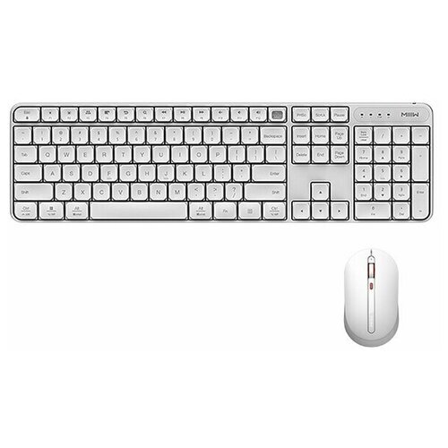 Комплект Клавиатура и Мышь XIAOMI MIIIW Wireless Keyboard and Mouse Combo (англ. раскладка) MWWK01 / MWMM01, Белый