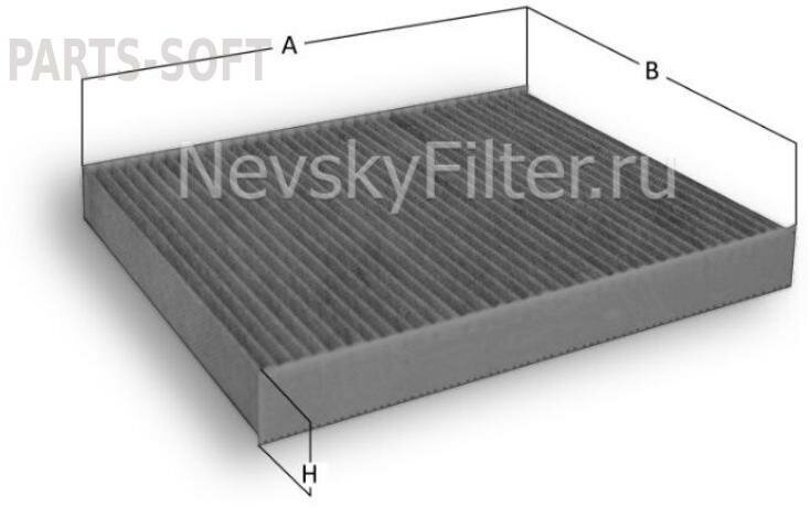 NEVSKY-FILTER NF6004C Фильтр воздушный салона ВАЗ-2123 угольный невский фильтр