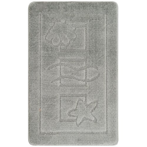 фото Серый коврик для ванной confetti bath maximus maritime 2504 platinum прямоугольник (50*80 см)