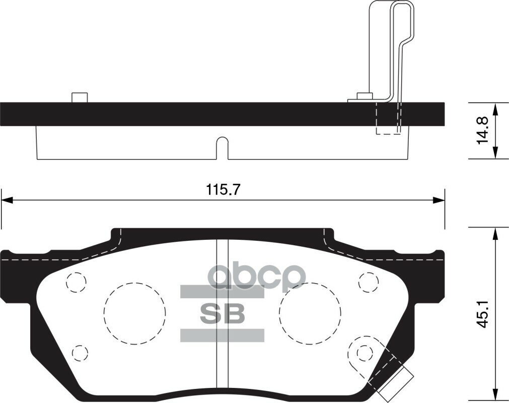 Колодки Тормозные Дисковые Задн Acura: Mdx 07-11 Honda: Pilot 09-11, Odyssey 2011 Sangsin brake арт. SP1462