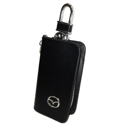 Ключница AVG, натуральная кожа, черный