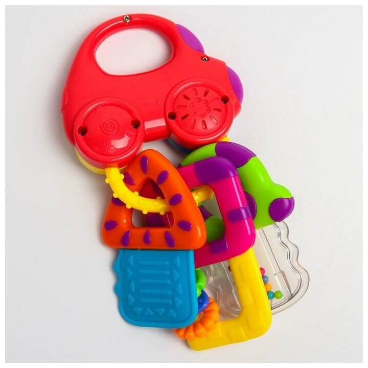 Игрушка Жирафики музыкальная Машинка с ключиками-прорезывателмя со светом - фото №6