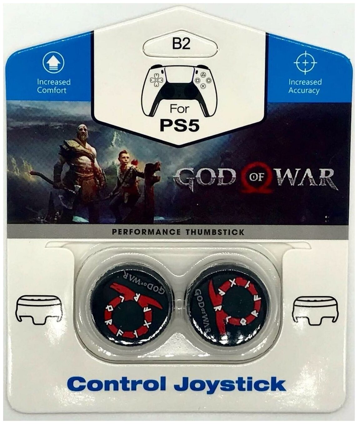 Накладки на стики для геймпада DualSense CQC God of War\B2 (2 шт) (PS5)