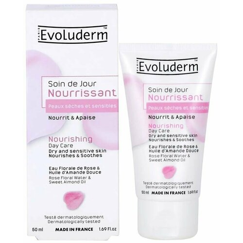 Крем дневной для лица EVOLUDERM Nourishing day care, 50мл, 2 штуки.