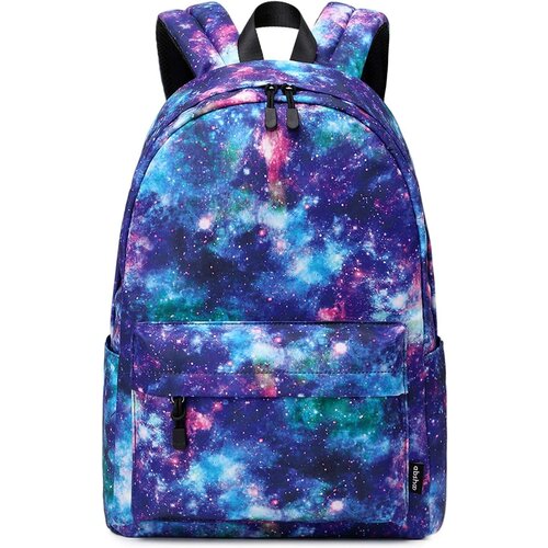 Школьный Рюкзак с Космическим Синим Рисунком Туманности для Школы