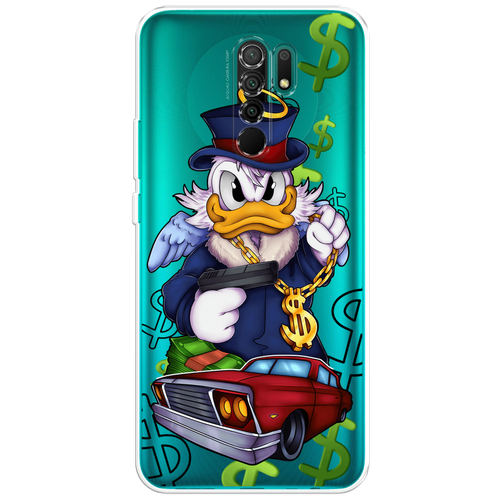 Силиконовый чехол на Xiaomi Redmi 9 / Сяоми Редми 9 Scrooge McDuck with a Gold Chain, прозрачный силиконовый чехол на honor 9 хонор 9 scrooge mcduck with a gold chain прозрачный