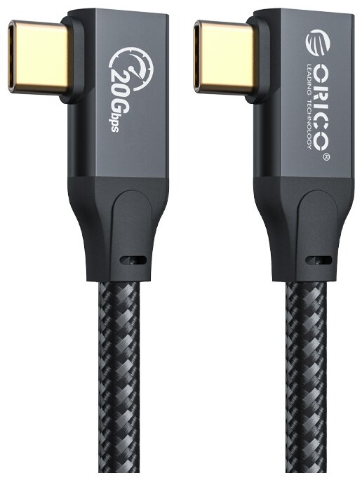 Кабель интерфейсный Orico USB 4.0, Type-C - Type-C, 0.8 м, Orico U4A08, черный - фото №1