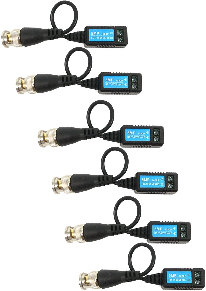 Пассивный приемопередатчик AHD CVI TVI 1080 P сигнала по витой паре (комплект 3 пары)