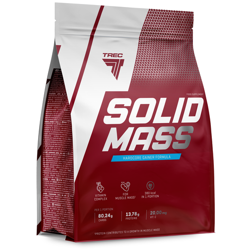 фото Trec nutrition гейнер trec nutrition solid mass, 5800 г, вкус: ваниль