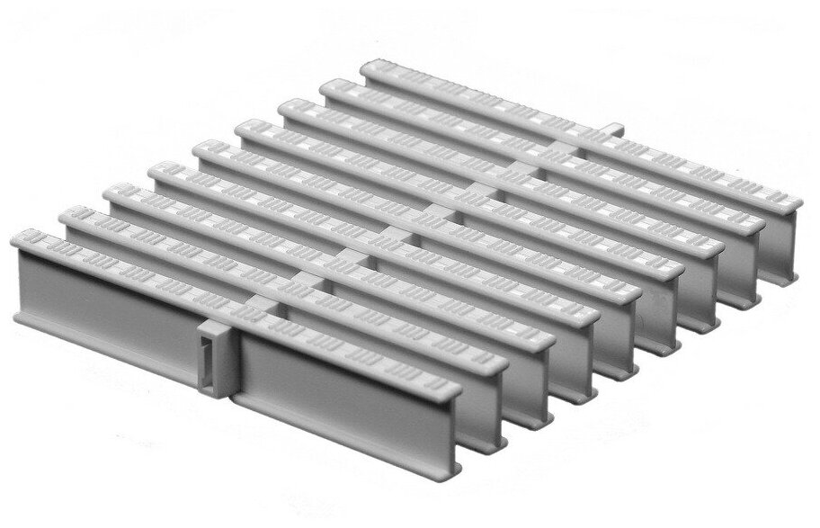 УФ-стойкая переливная решётка для бассейна Reexo GP, 34 x 245 мм, цвет белый (блок 5 п. м.), цена - за 1 шт