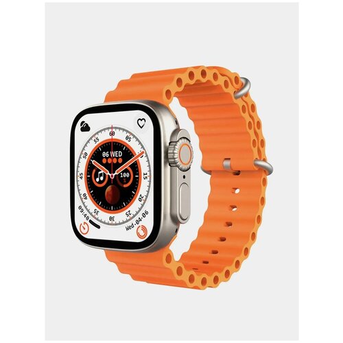 Умные смарт-часы T-Mountain 800 Premium Smart Watch 2023 iOSAndroid Звонки Bluetooth Установка приложений СеребряныйОранжевый 299000₽