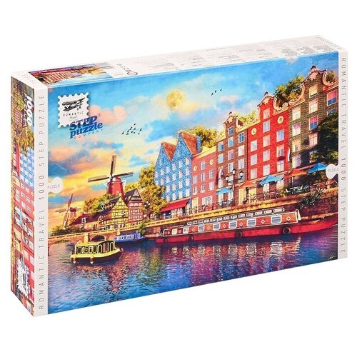 пазл step puzzle romantic travel лас вегас 7 600×480 мм 1000 элементов Пазлы 1000 Амстердам (Romantic Travel)В наборе1шт.