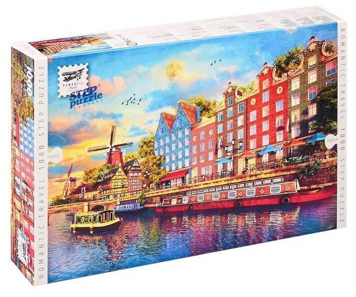 Пазлы Step Puzzle 1000 элементов "Амстердам" Romantic Travel (79153)