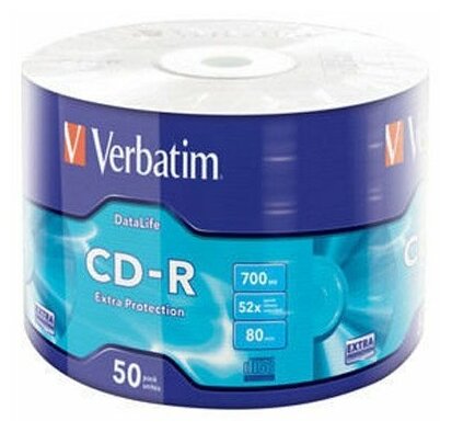 Диски CD-R Verbatim 700Mb 52x Shrink 50шт 43787 - фото №2