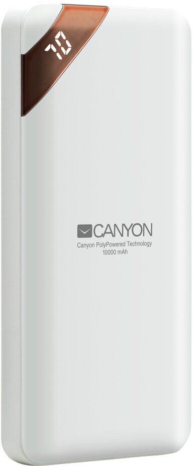 Внешний аккумулятор Canyon PB-102 10000 мAч Power Bank White