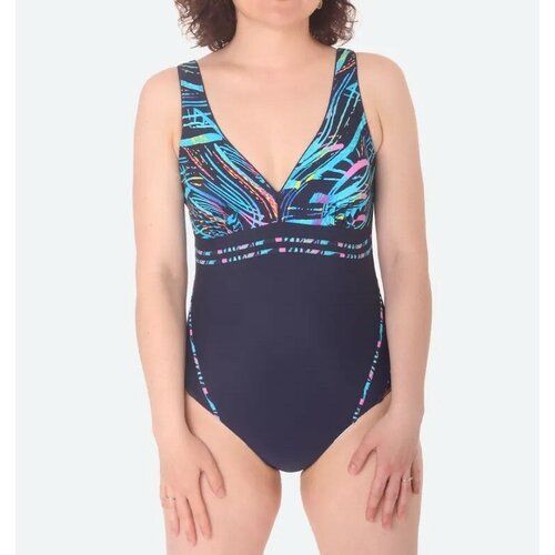 фото Купальник женский слитный naraswim, синий, размер 44-46