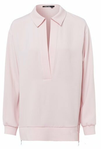 Блуза  Marc Aurel, повседневный стиль, свободный силуэт, длинный рукав, манжеты, размер 38EUR, розовый