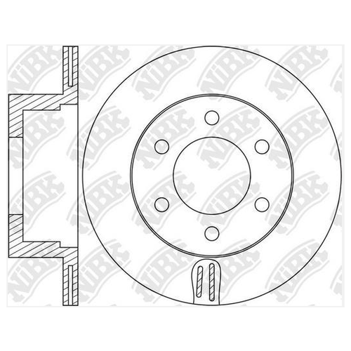 фото Тормозной диск задний nibk rn1634 315x18 для fiat fullback, mitsubishi pajero sport, mitsubishi l200