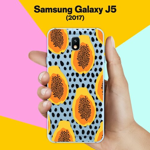 Силиконовый чехол на Samsung Galaxy J5 (2017) Оранжевый узор / для Самсунг Галакси Джей 5 2017 силиконовый чехол на samsung galaxy j5 2017 бабочки 9 для самсунг галакси джей 5 2017