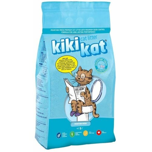 Наполнитель для туалета KikiKat супер-белый комкующийся 