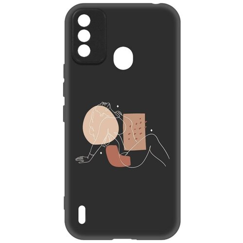 Чехол-накладка Krutoff Soft Case Чувственность для ITEL A48 черный чехол накладка krutoff soft case чувственность для itel p55 черный