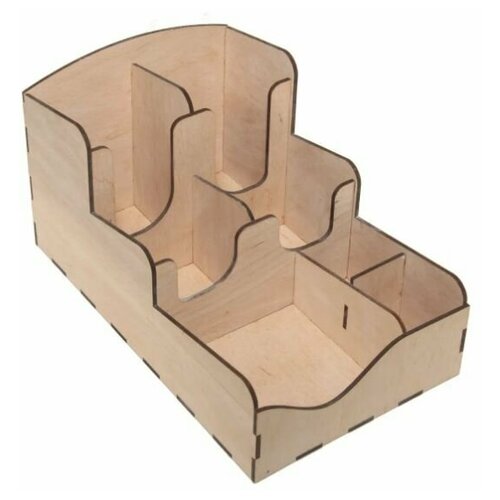 Деревянная салфетница для ресторана с отсеками для соусов специй и меню 2049₽