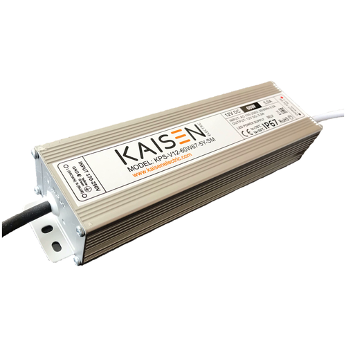 Блок питания Kaisen для LED KPS-V12-60W67-5Y-RM (металл, 5 лет )