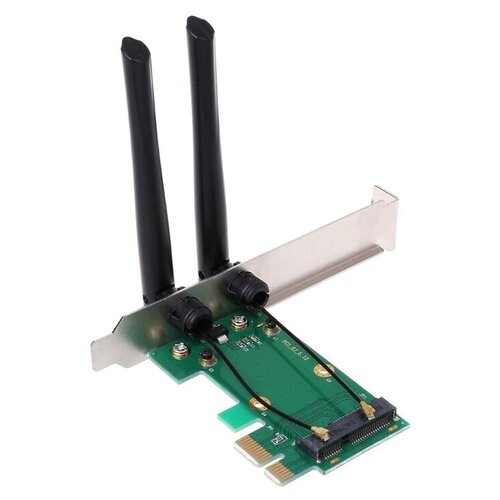 Wi-Fi сетевая карта PCI-Ex1 (2 съемные антенны) беспроводная wi fi 7 intel be200 pci e сетевая карта iocrest bluetooth 5 4 трехдиапазонная 2 4g