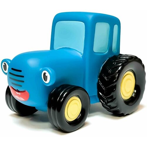 игрушка для ванны синий трактор 10см с улыбкой капитошка пвх в сетке Игрушка для купания ванны Синий Трактор, Капитошка, 8 см