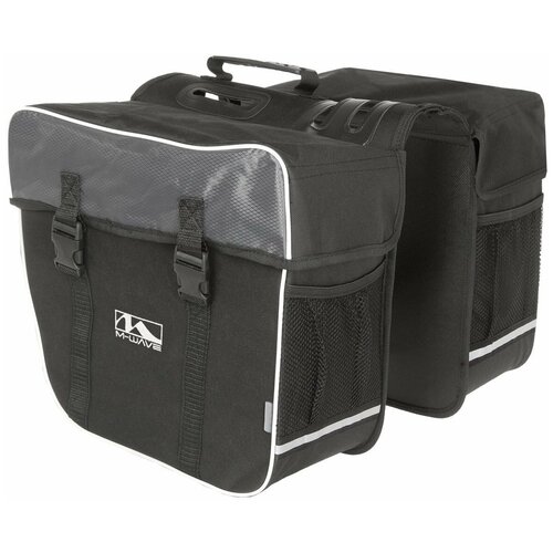 фото Сумка-"штаны" на багажник черно-серая amsterdam double m-wave