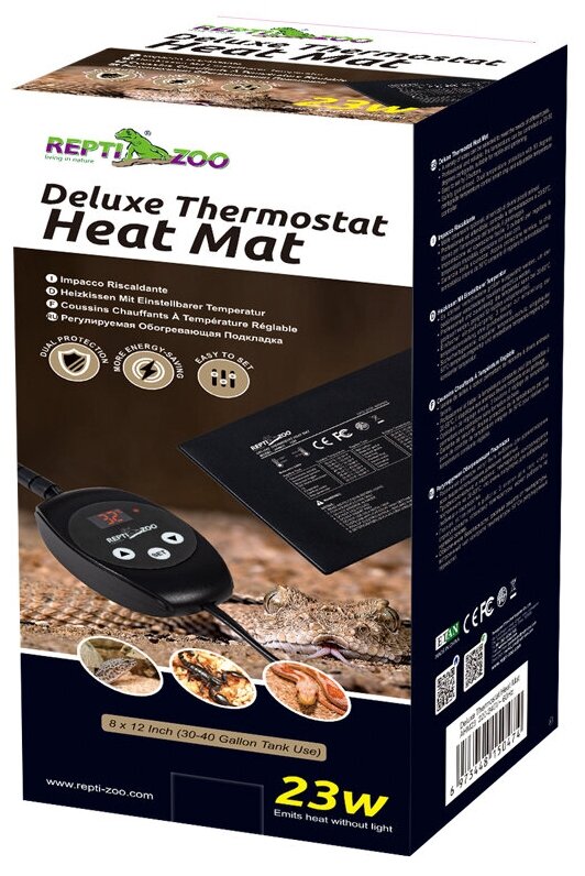 Термоковрик Repti-Zoo Deluxe Thermostat Heat Mat (AHM23), 23 Вт, 20×30 см