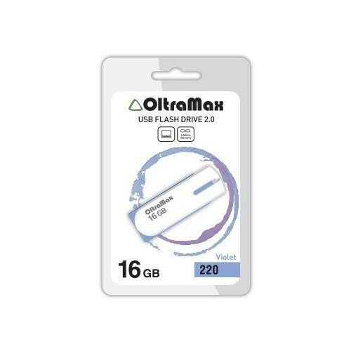 USB флэш-накопитель (OLTRAMAX OM-16GB-220-фиолетовый) флешка oltramax 220 om 16gb 220 light gr