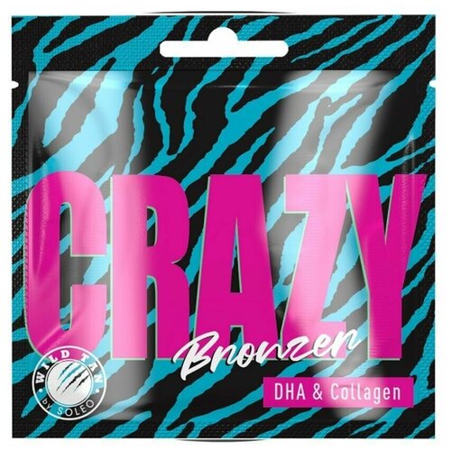 Крем-автобронзатор WILD TAN, Crazy Bronzer, с коллагеном, 15 мл wild tan wild bronzer крем автобронзатор с экстрактом листьев грецкого ореха и маслом ши 15 мл