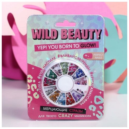 Beauty Fox Набор фигурных страз для декора ногтей Wild beauty, 12 цветов