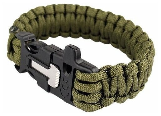 Браслет для выживания из паракорда Paracord (+огниво, свисток и компас)