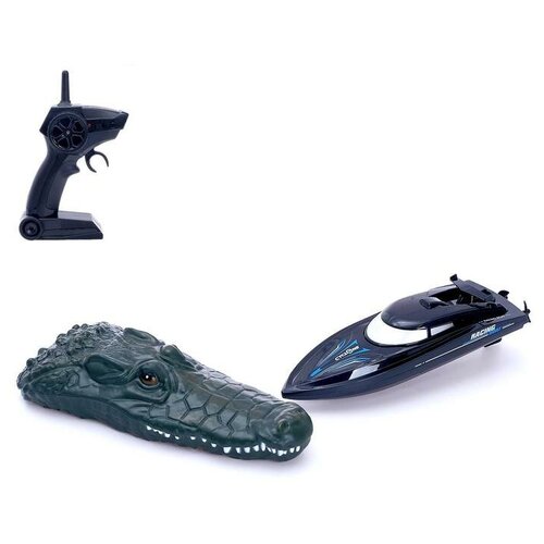 фото Катер радиоуправляемый "крокодил", 2 в 1, работает от аккумулятора yandex market