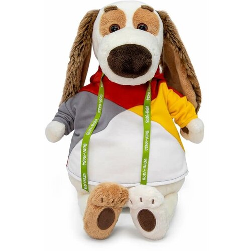 Мягкая игрушка собака BUDI BASA Бартоломей в разноцветной толстовке 27 см мягкая игрушка budi basa собака бартоломей в вязаной шапке и шарфе 27 см